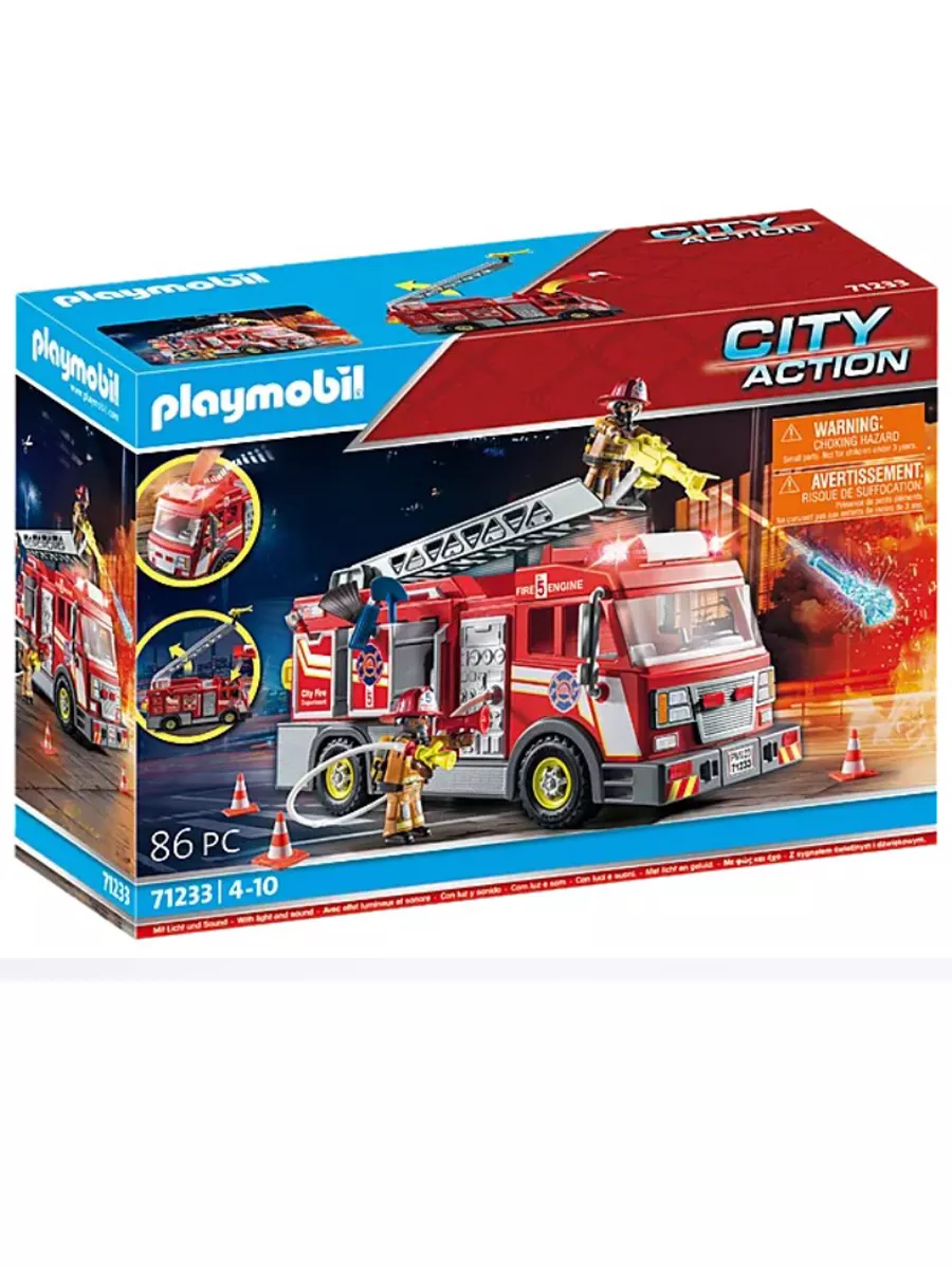 Playmobil Набор Пожарная машина Playmobil 71233 свет, звук