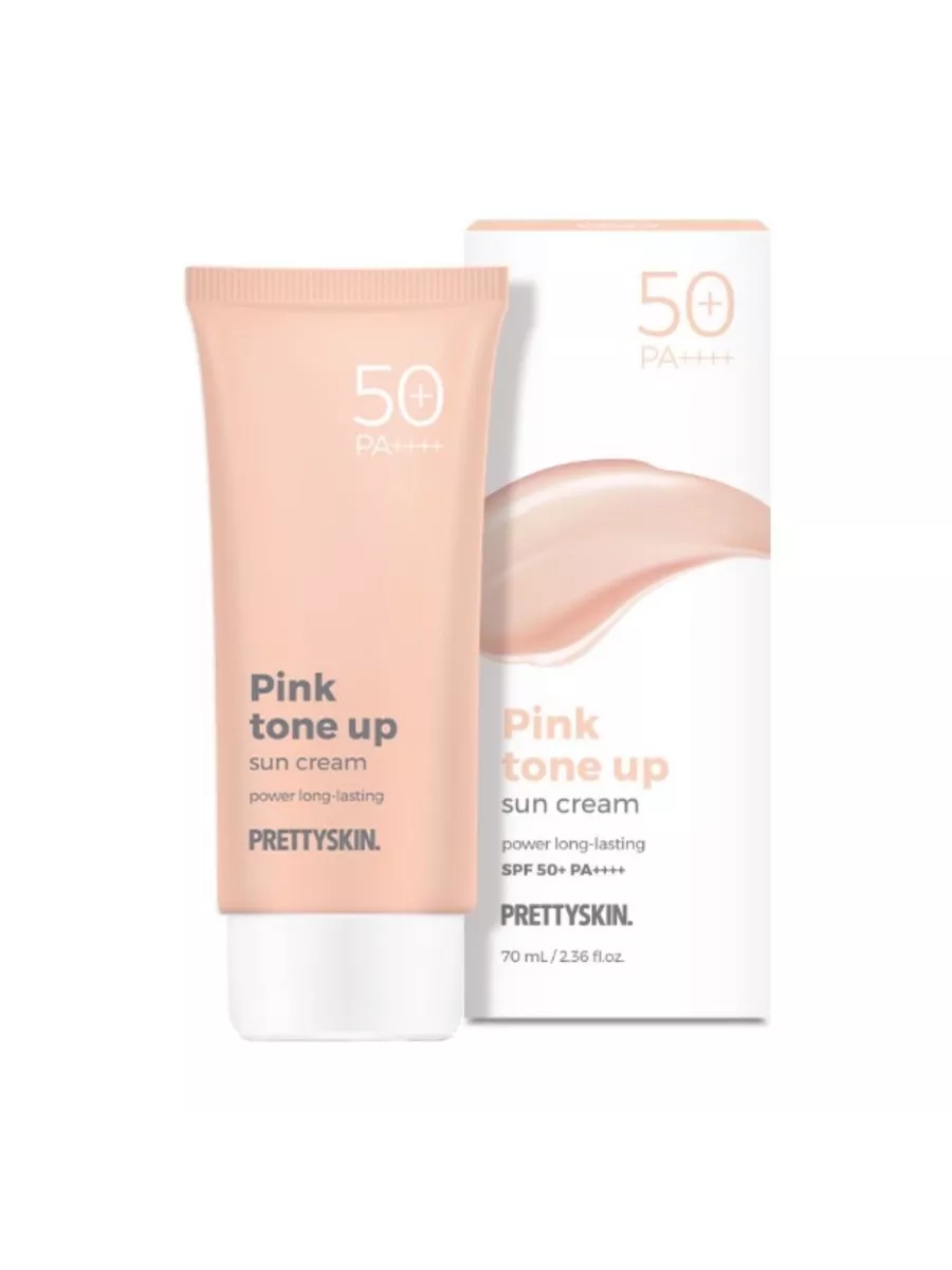 Pink tone up sun cream