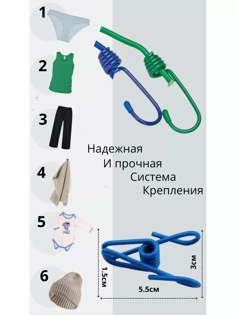 Веревка бельевая шнур бельевой сушилка для белья Clothesline купить по цене  2 205 ₽ в интернет-магазине Wildberries | 206172486