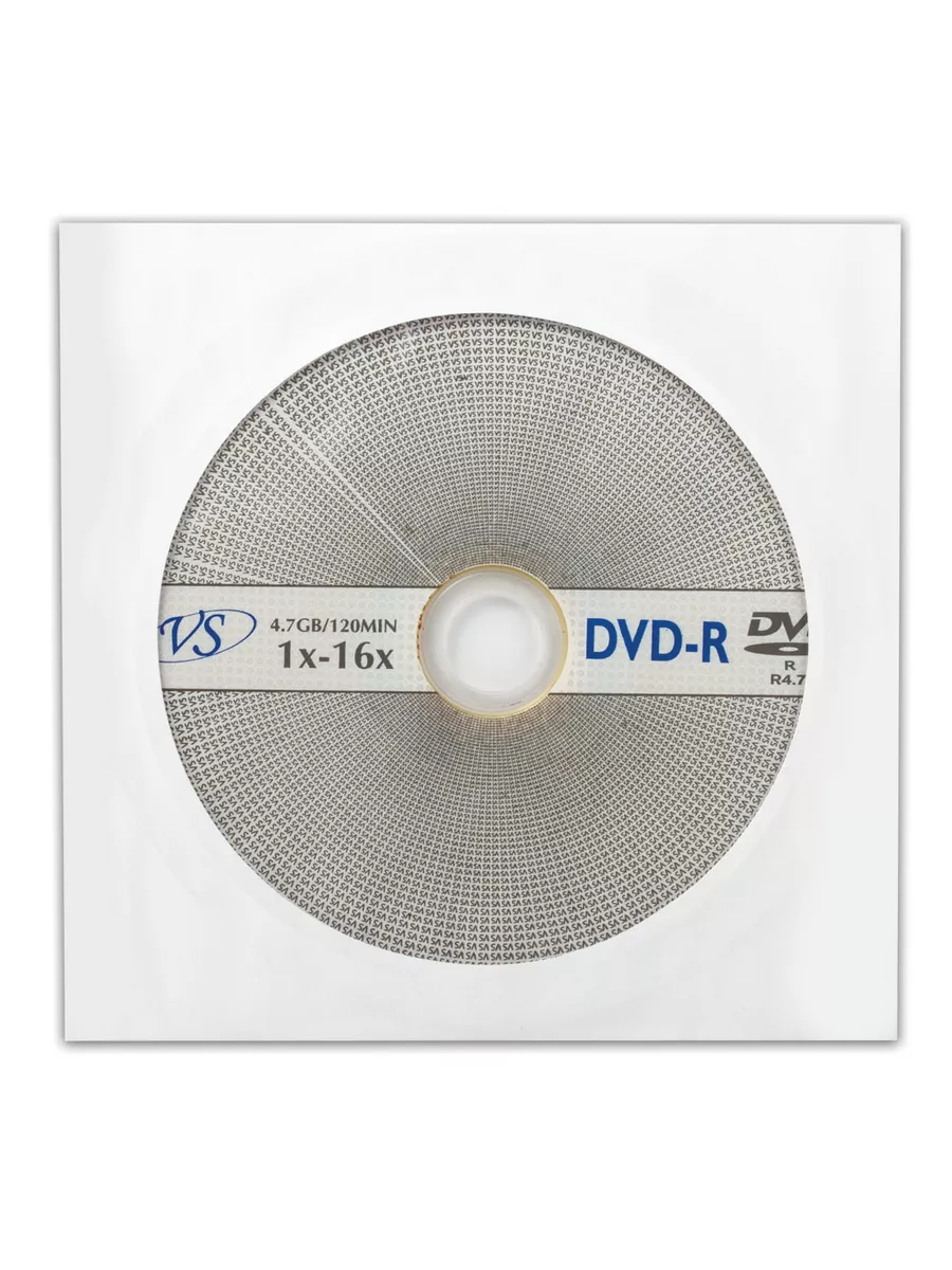 Диск для записи МРТ DVD-R 4,7 Gb, 16x, бумажный конверт