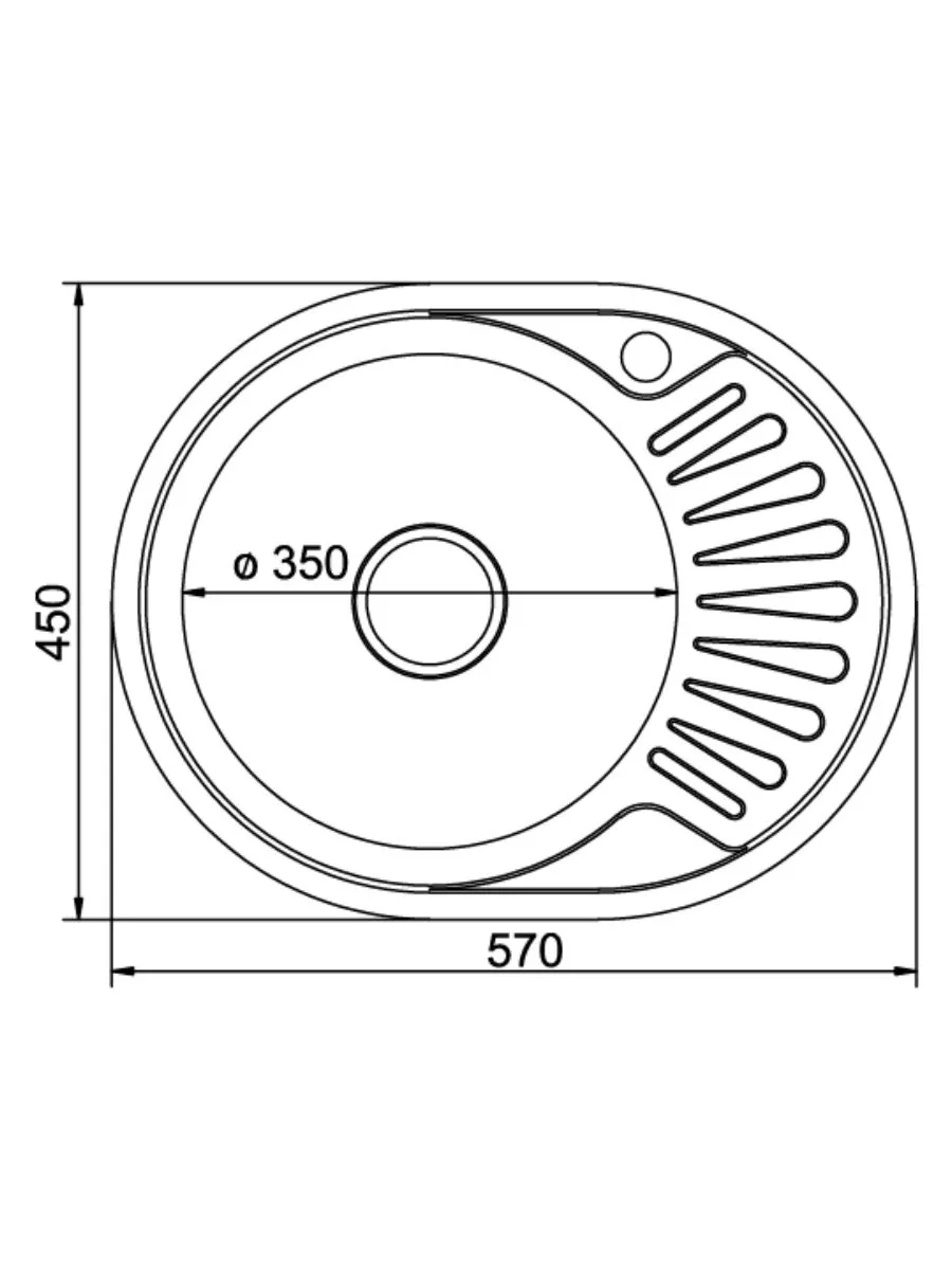 Размеры круглой раковины для кухни