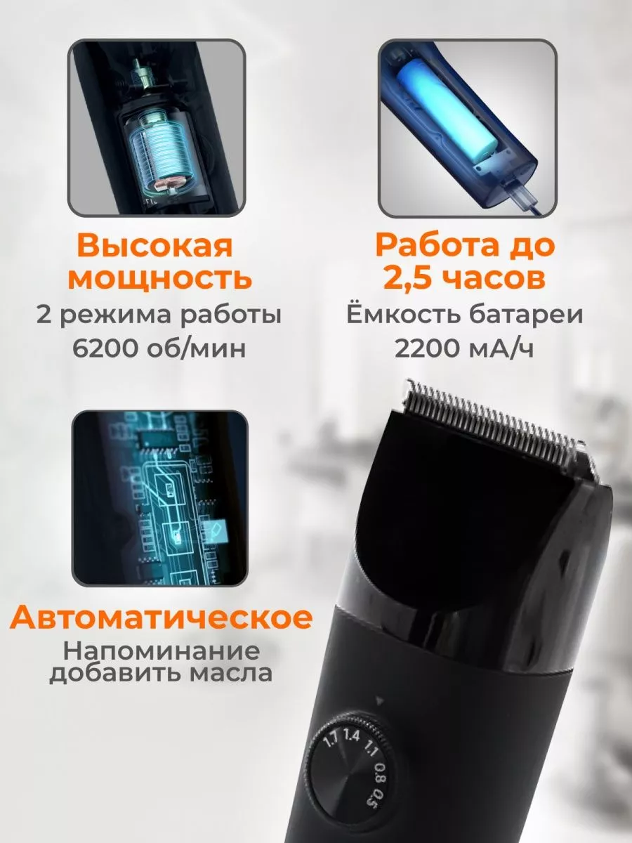 Машинка для стрижки волос и бороды Mijia с насадками Hair Clipper купить по  цене 4 941 ₽ в интернет-магазине Wildberries | 206514646