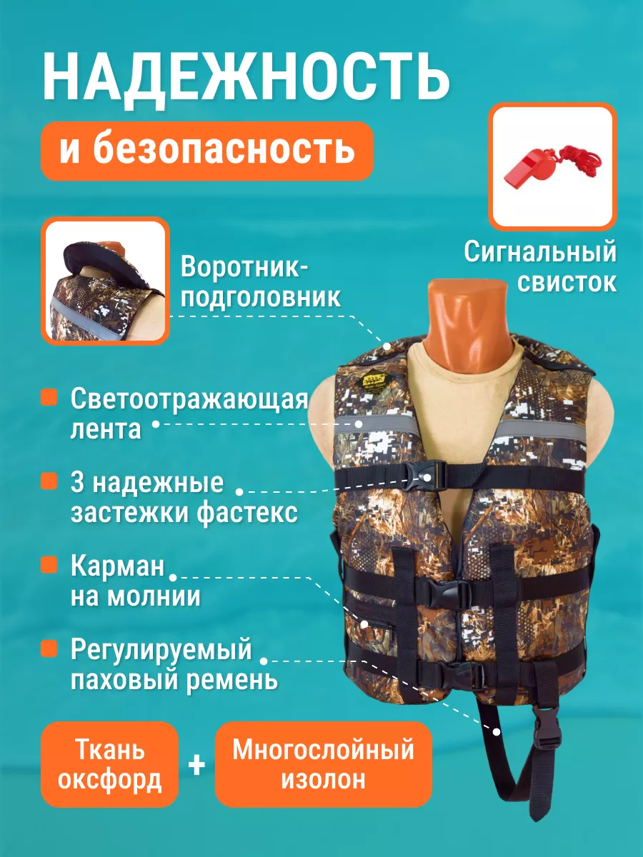 Технические характеристики | Жилет рыболовный с карманами Fishers Vest, зеленый XXXL