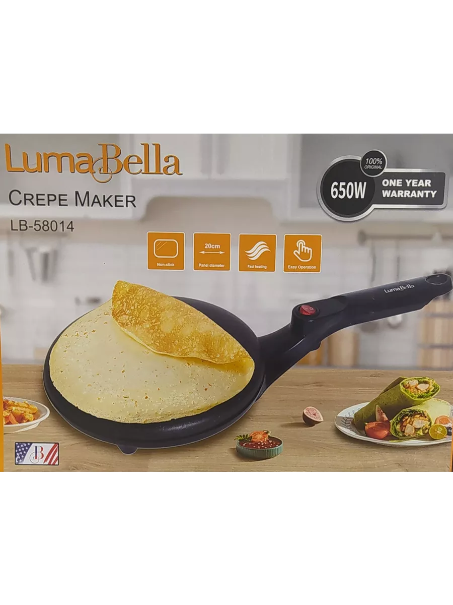 Блинница электрическая техника для кухни Luma Bella купить по цене 1 417 ₽  в интернет-магазине Wildberries | 207263206