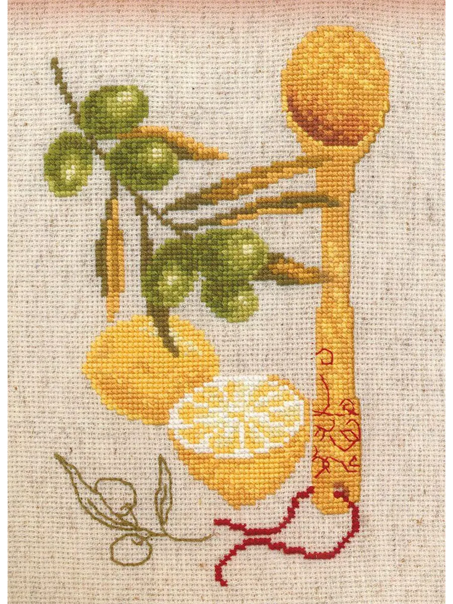 Схема вышивки «Кофе и лимоны» (№113617)