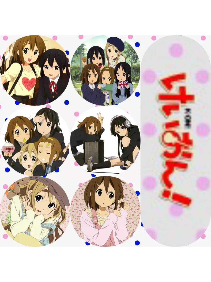 AN Лайк Значок аниме Кэйон K-On! 6 шт