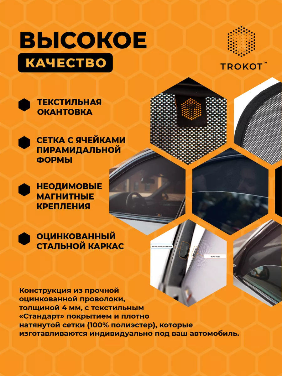 ТРОКОТ Каркасные автошторки STANDART на JAC JS4