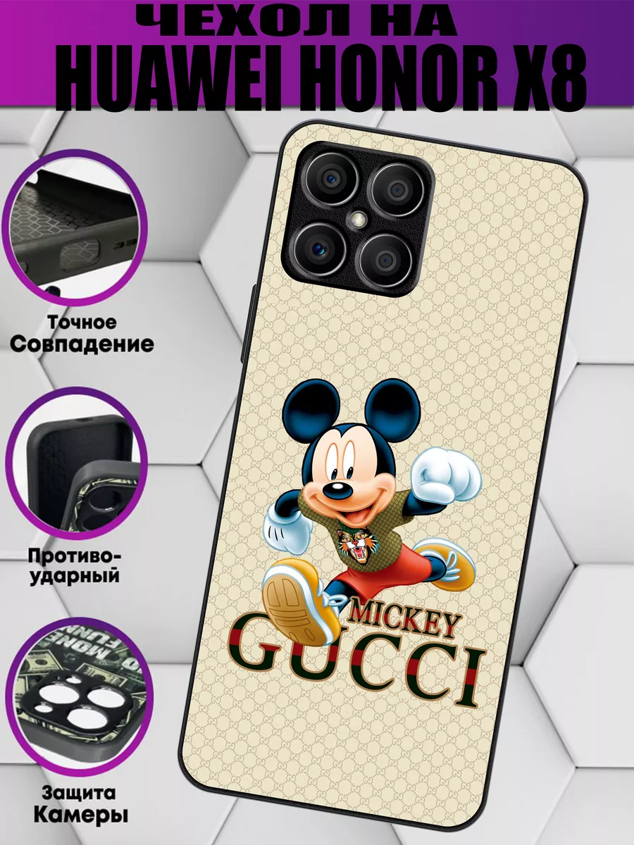 Чехол на honor x8 с принтом Gucci Mega cases купить по цене 602 ₽ в  интернет-магазине Wildberries | 208570019