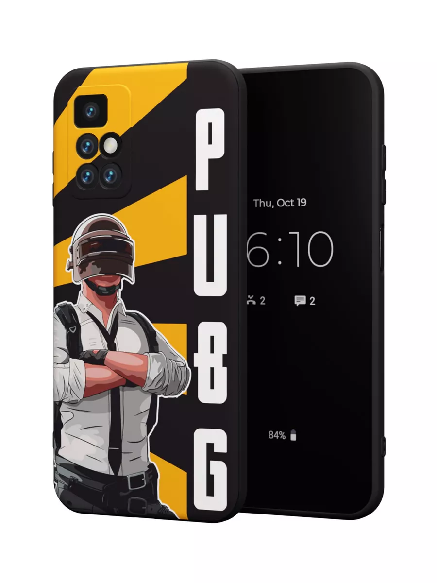 Ясномаркет Чехол на Xiaomi Redmi 10 с принтом PUBG