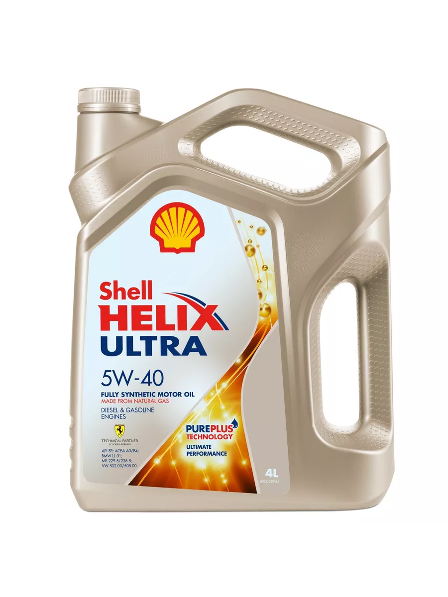 Shell Моторное масло синтетическое Шелл Helix Ultra 5w40 4л