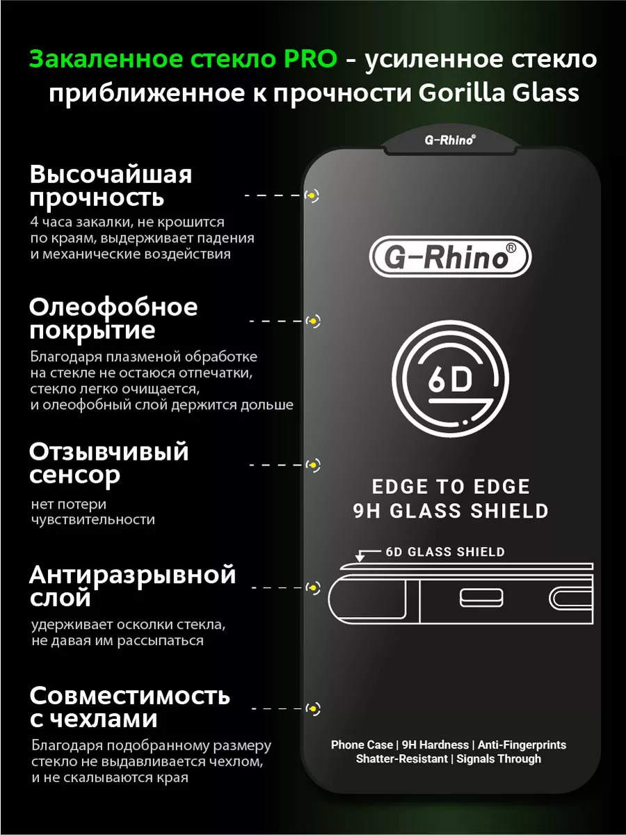 Casing-Soft Защитное стекло на Redmi 13C с рамкой для poco C65