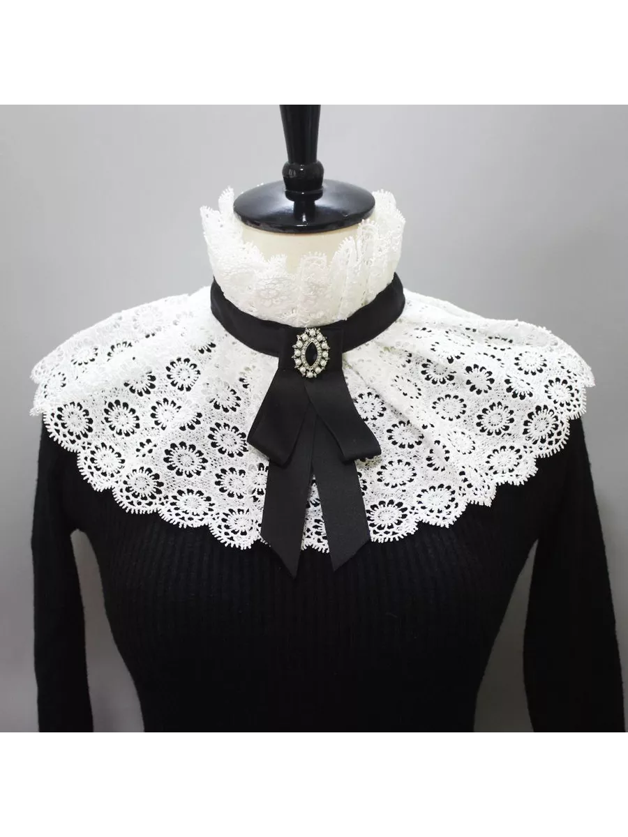 Накидка, воротник, кокетка, вязание крючком,crochet collar (воротник №156)