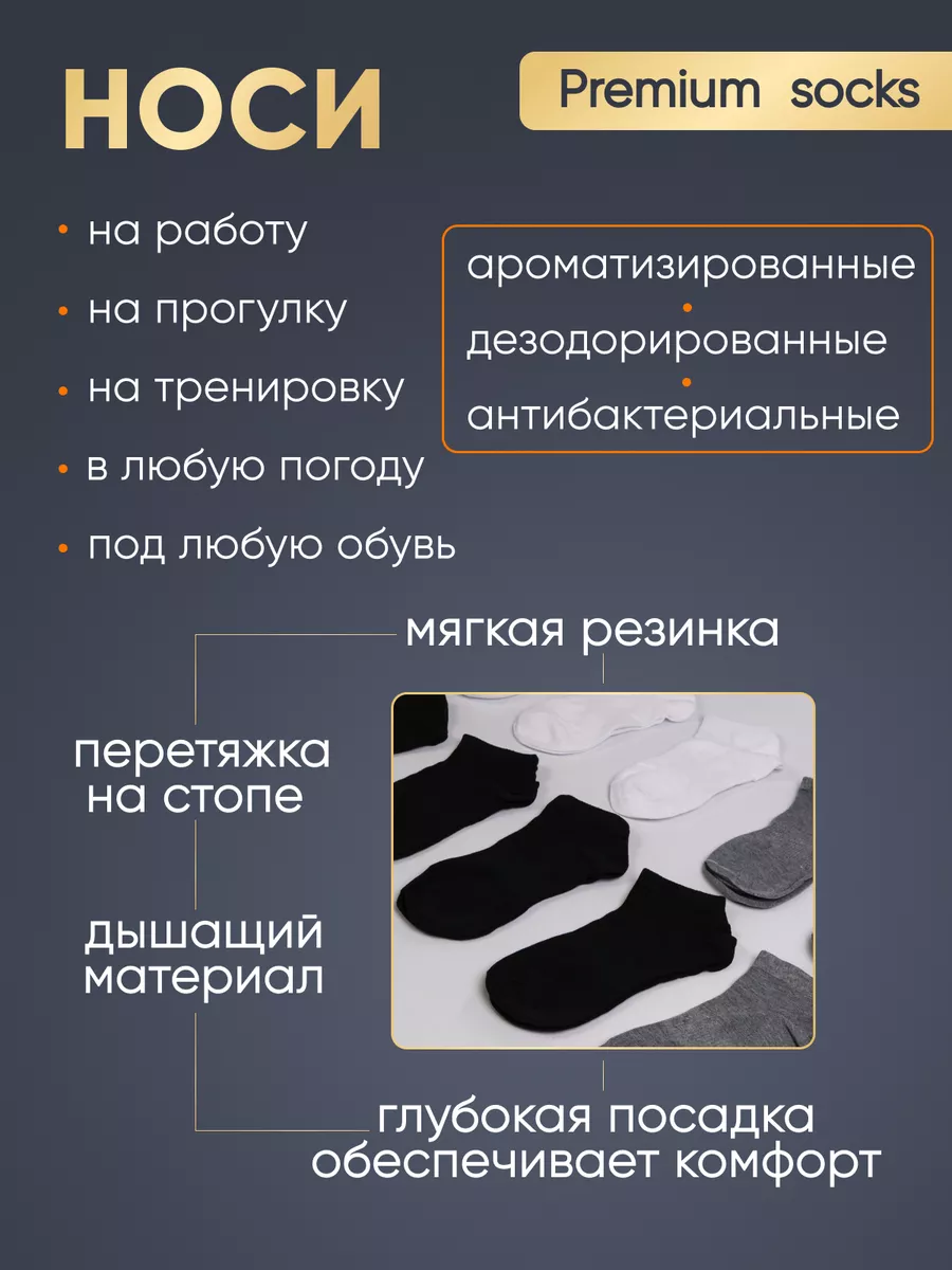 Носки мужские короткие хлопок 10 пар Kushane купить по цене 516 ₽ в  интернет-магазине Wildberries | 209405978