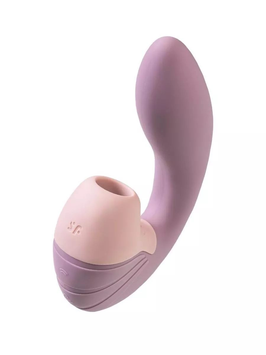 Satisfyer Сиреневый вибратор с вакуумным стимулятором Supernova - 16