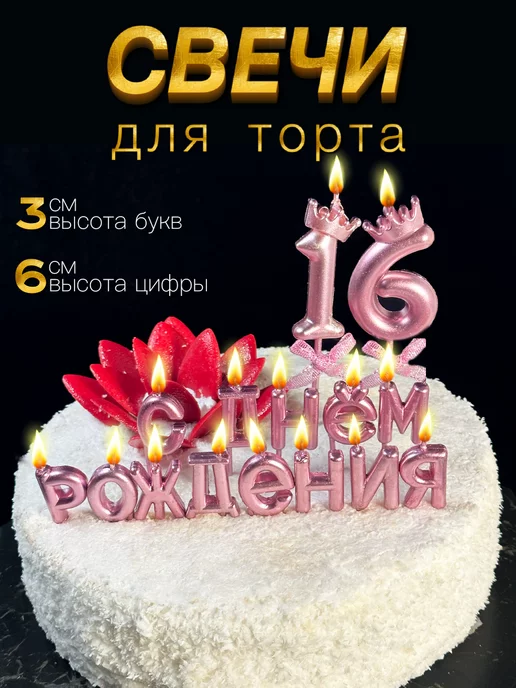 Свечи в торт со скидкой 50% купить в Красноярске - интернет магазин фейерверков Бабах