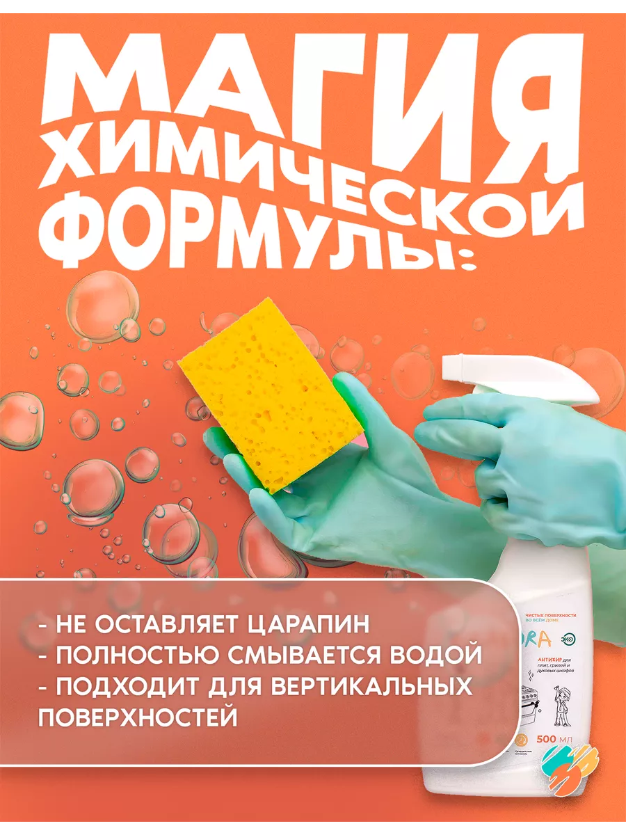 Чистящее средство для кухни спрей Антижир Labora Eco купить по цене 12,55  р. в интернет-магазине Wildberries в Беларуси | 209813286