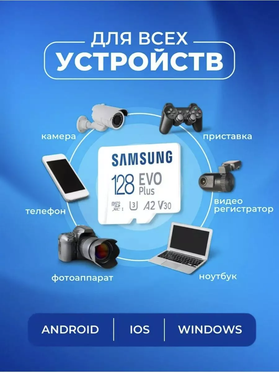 MI Карта памяти EVO Plus 128 ГБ