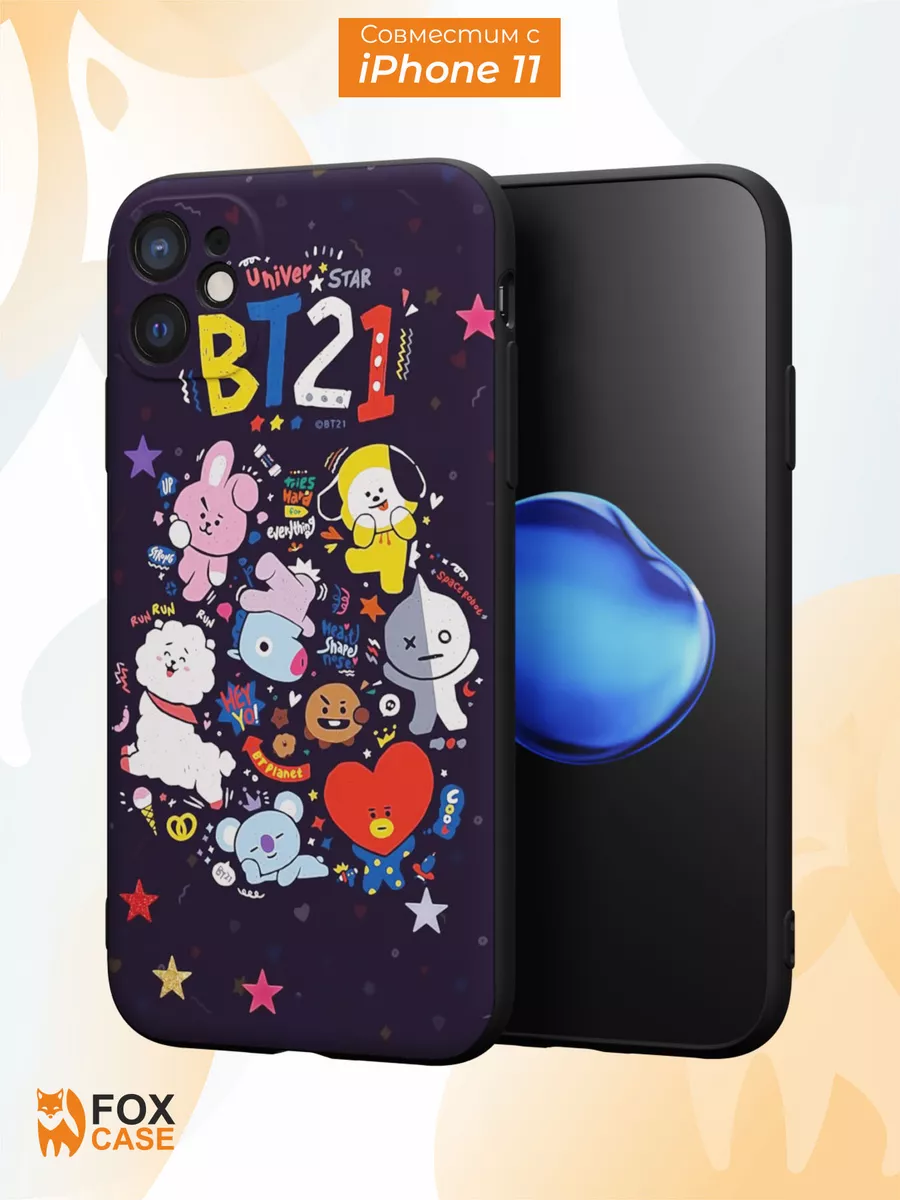 Чехол на iPhone 11 с принтом BT21 Fox Case купить по цене 410 ₽ в  интернет-магазине Wildberries | 210731553