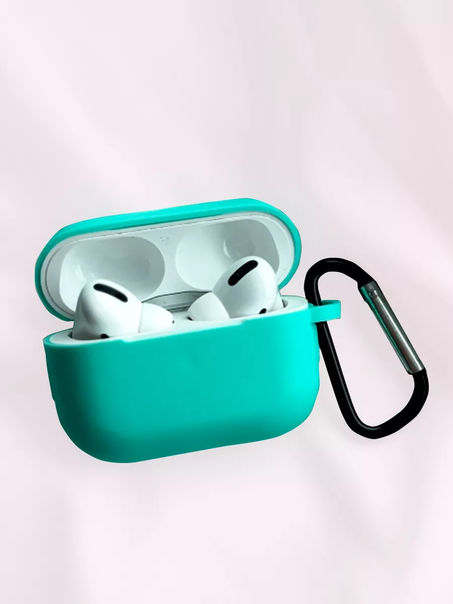 Чехол для Airpods PRO Силиконовый c карабином