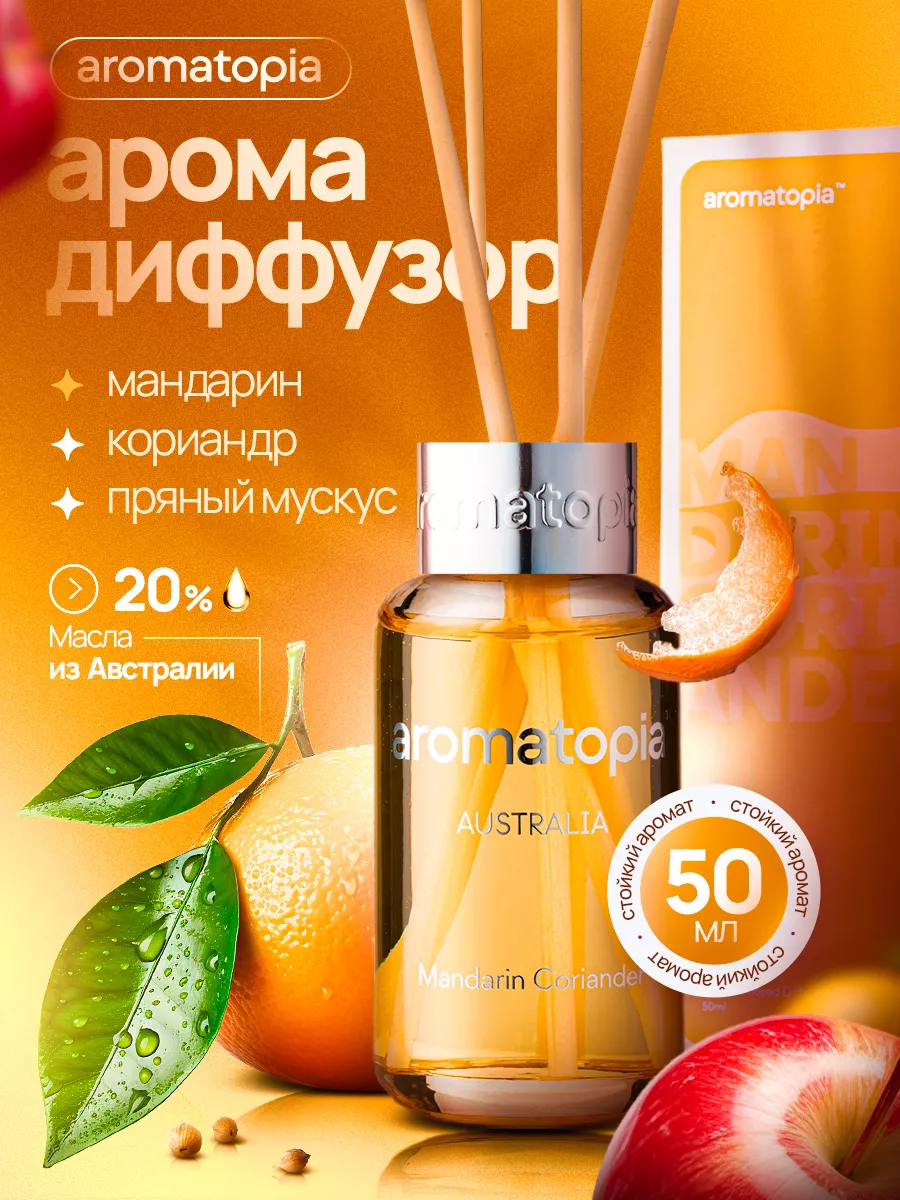 AROMATOPIA Диффузор для дома с палочками парфюмированный 50 мл