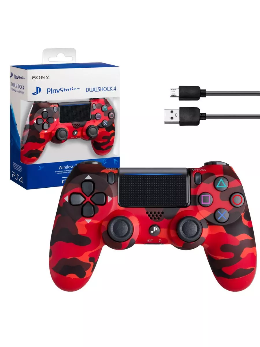 DualShock беспроводной AA красный хаки (no log Джойстик Ps4 купить по цене  1 798 ₽ в интернет-магазине Wildberries | 211321582