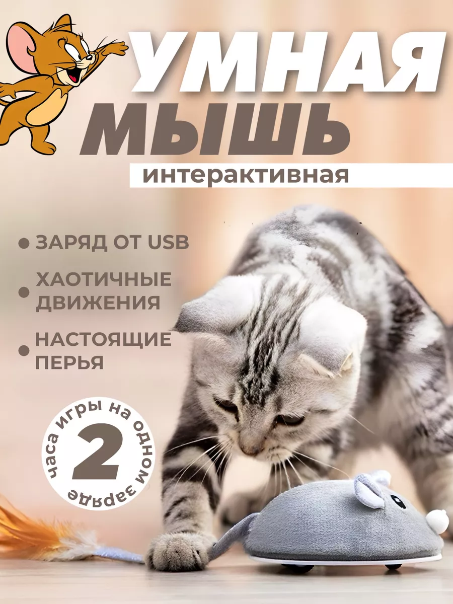 КотRoom Игрушка для кошек мышка интерактивная