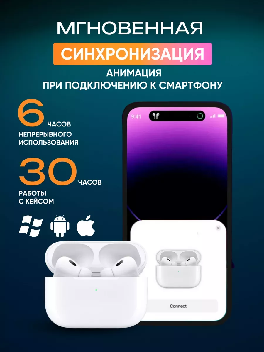 Paradise Market Наушники беспроводные A.Pods Pro 2 для iPhone Android