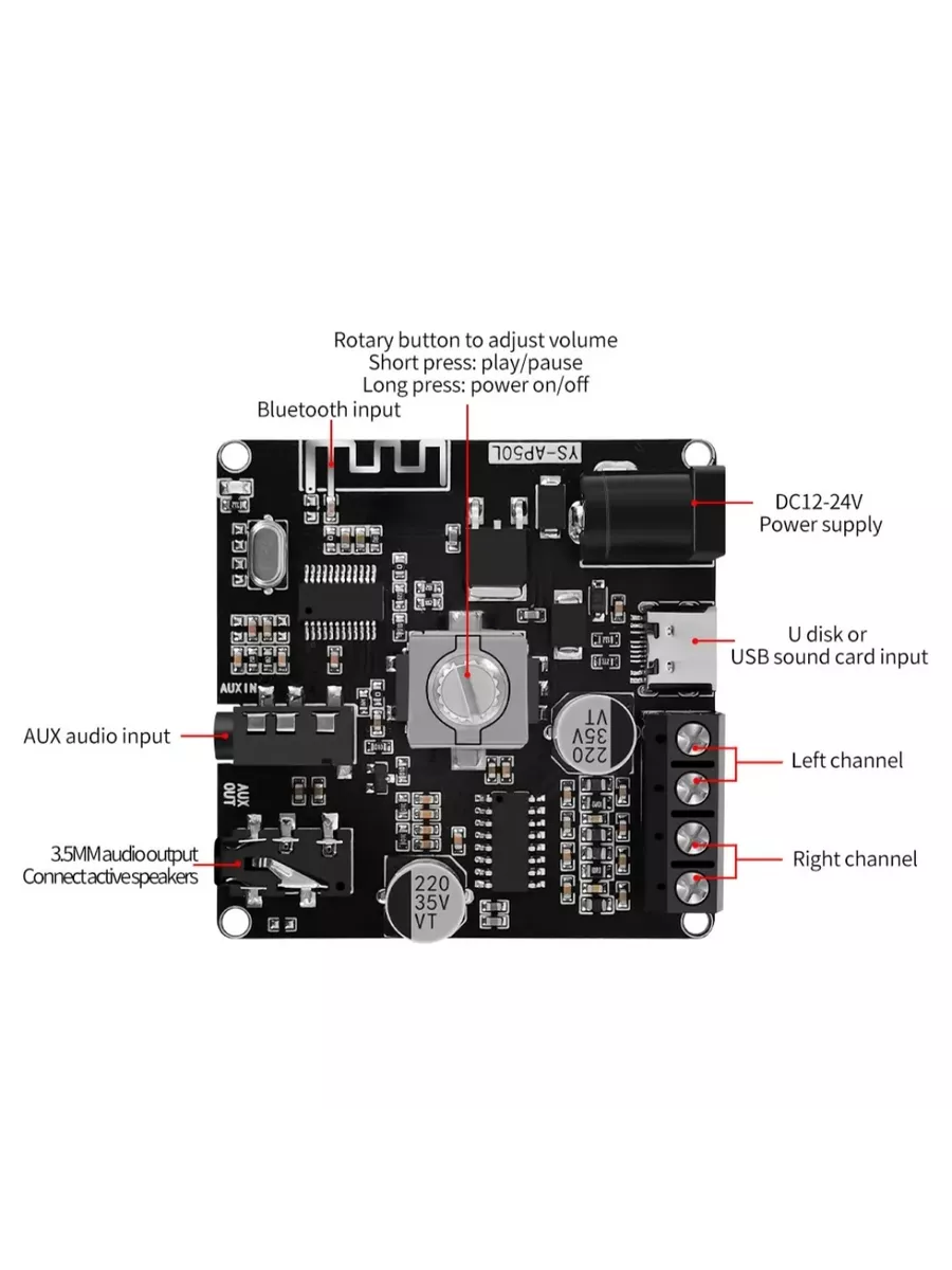 Усилитель звука Bluetooth USB для вибродинамика Антисосед Caralex купить по  цене 1 287 ₽ в интернет-магазине Wildberries | 212380664