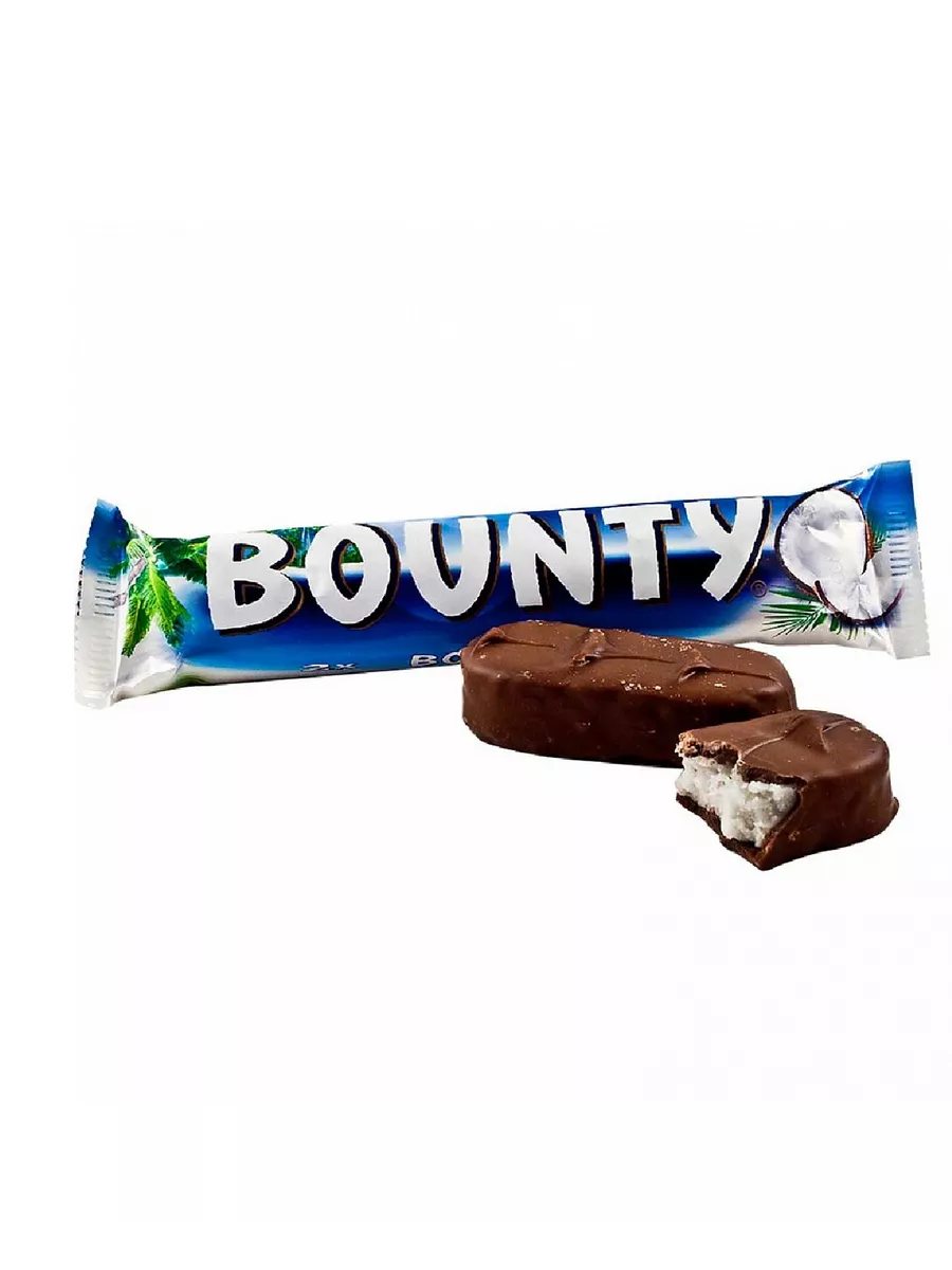 Батончики Bounty с нежной мякотью кокоса в молочном шоколаде