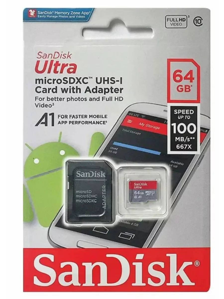 Карта памяти для телефона 64 ГБ micro SD RUUSA купить по цене 644 ₽ в  интернет-магазине Wildberries | 212586959