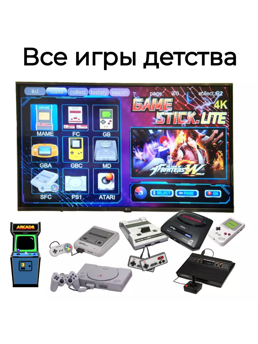 RetroGame Игровая ретро консоль HDMI 8-16-32 bit игры коллекция