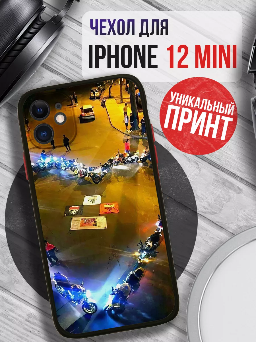 MeowCase Чехол на IPHONE 12 MINI с принтом мотоцикл мото