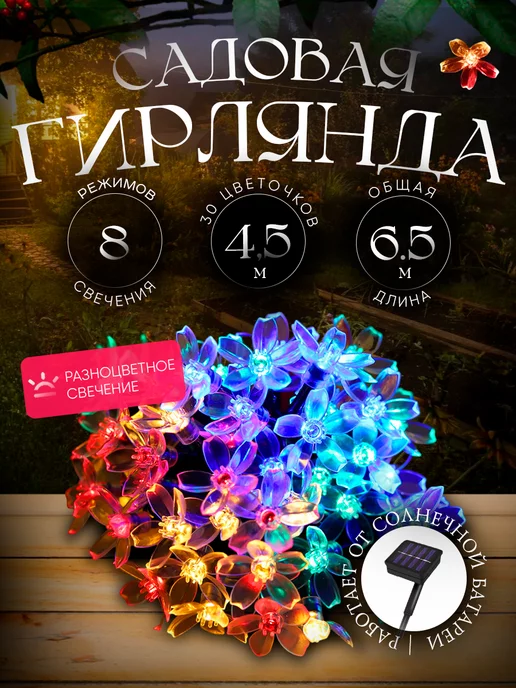 Light decor Гирлянда садовая на солнечной батарее