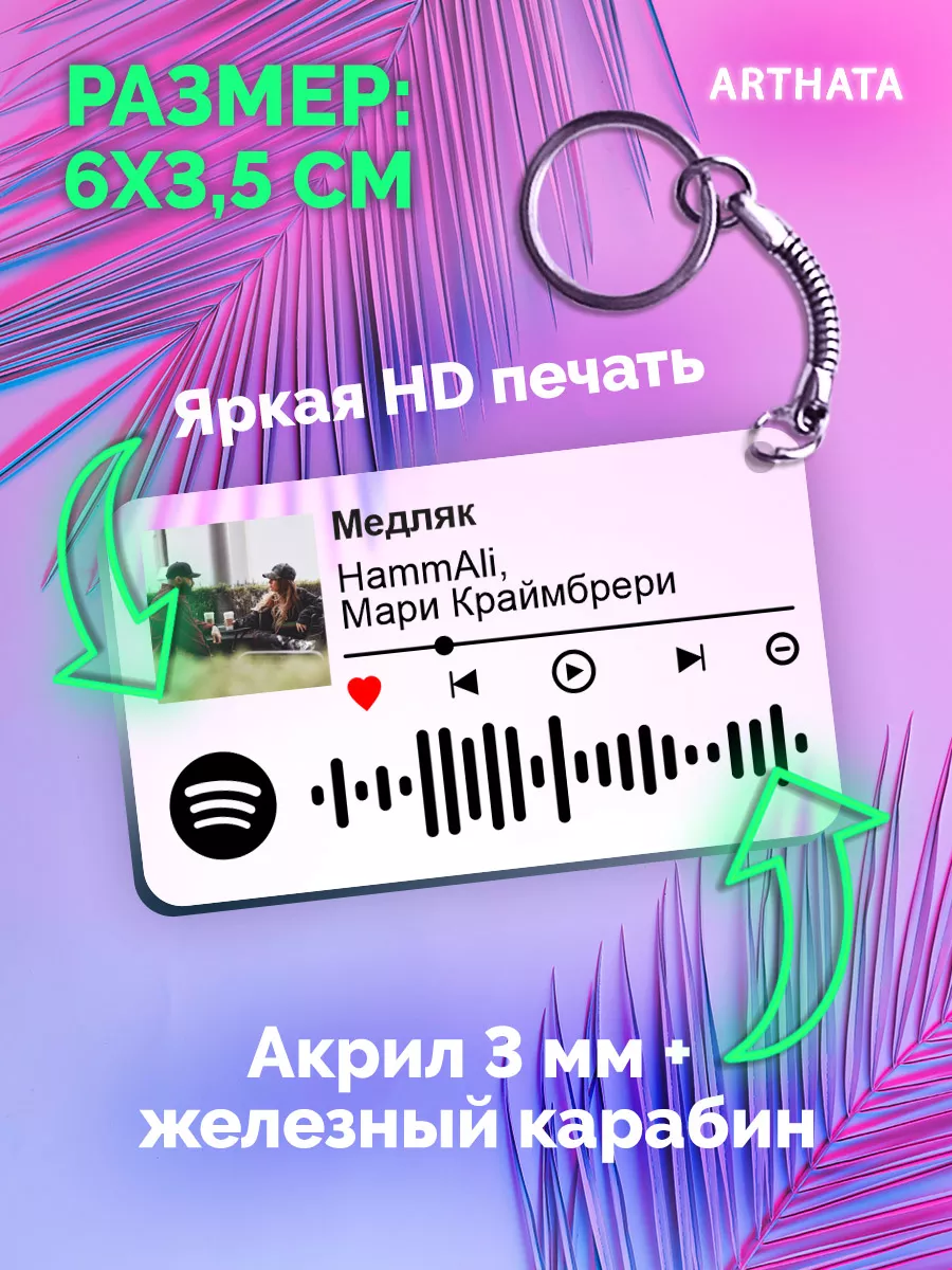 Arthata-spotify постер Спотифай постер Спотифай Брелок HammAli Мари  Краймбрери - Медляк