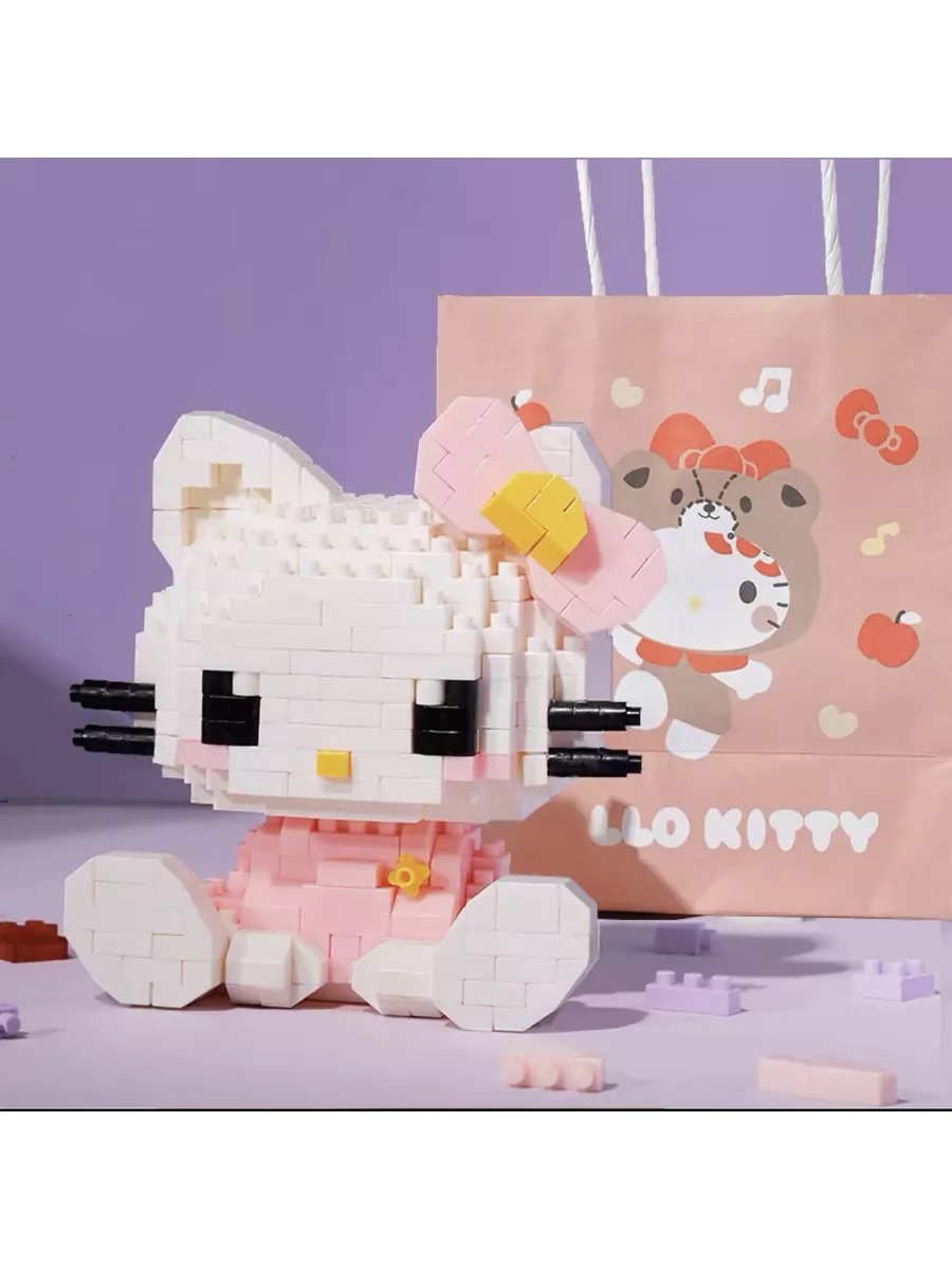 3d конструктор hello kitty из миниблоков хэлоу китти ProAnime купить по  цене 348 ₽ в интернет-магазине Wildberries | 214809416