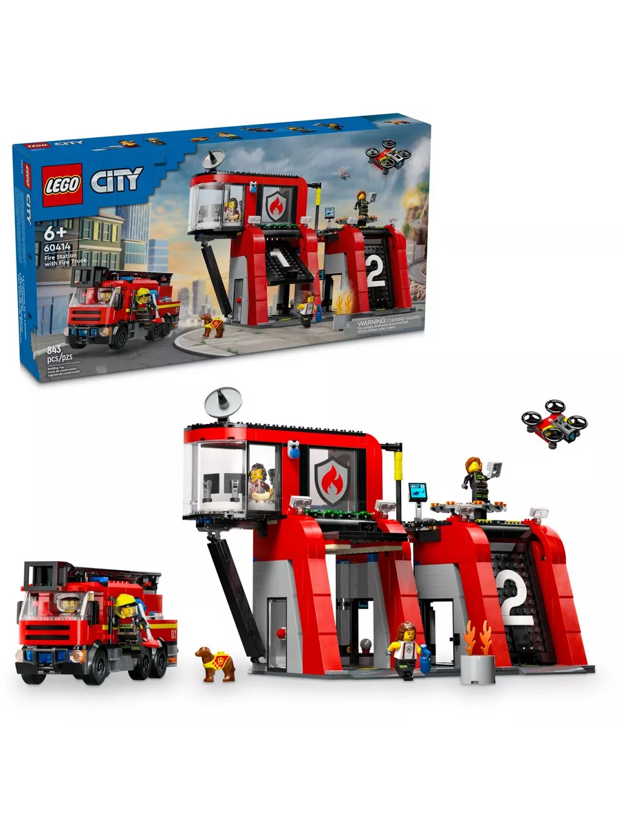 LEGO Конструктор LEGO City Пожарная часть и пожарная машина