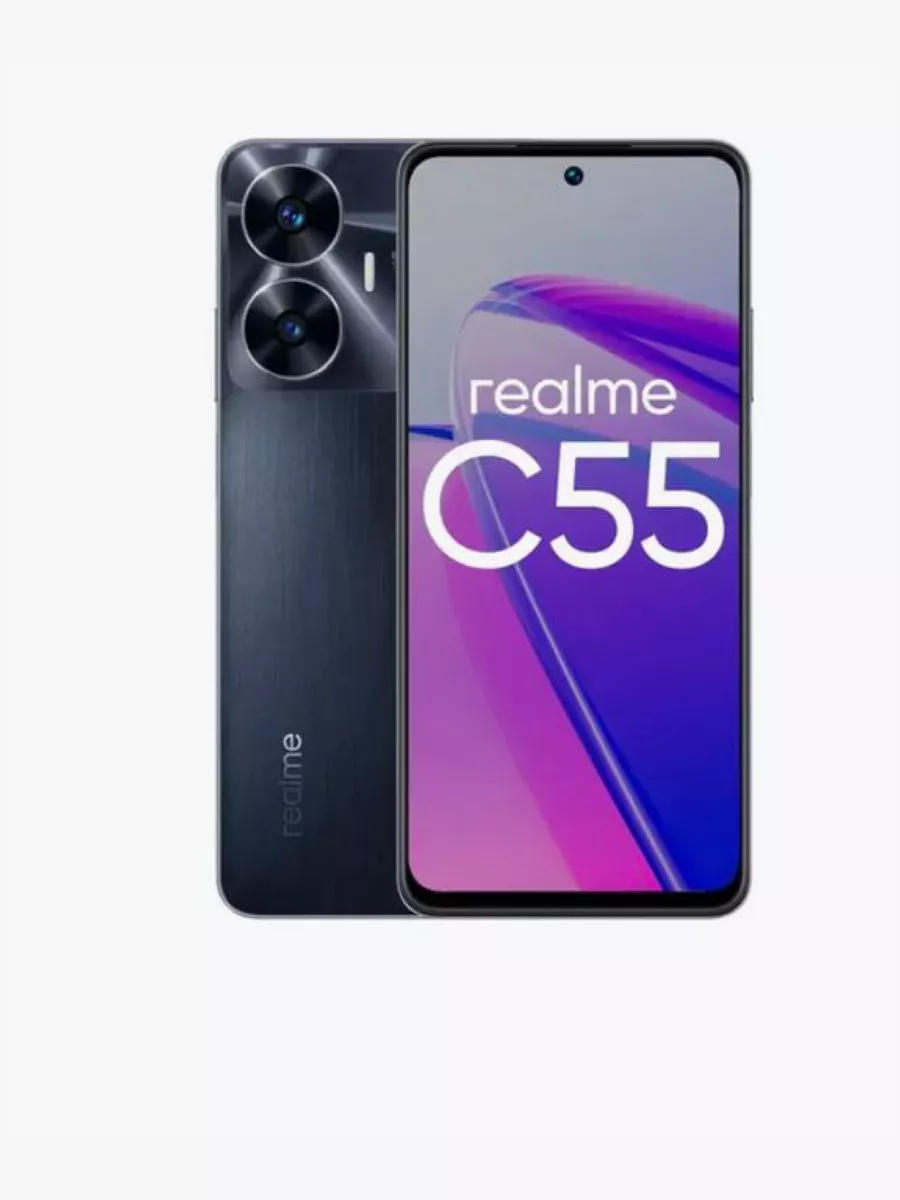 Смартфон C55 6 128 ГБ, черный Realme купить по цене 12 599 ₽ в  интернет-магазине Wildberries | 216419391