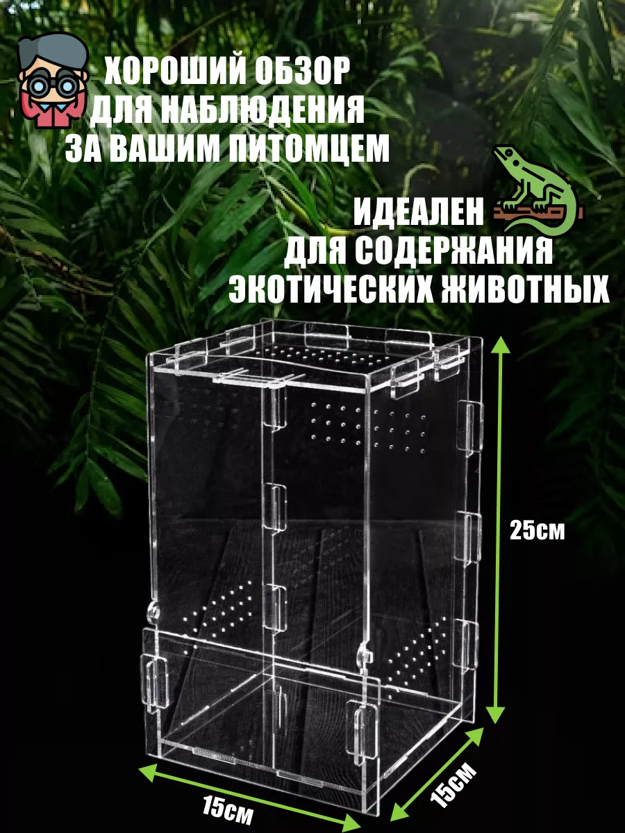 Террариум Для Рептилий 25*15*15 Drova.Drova купить по цене 1 011 ₽ в  интернет-магазине Wildberries | 216883757