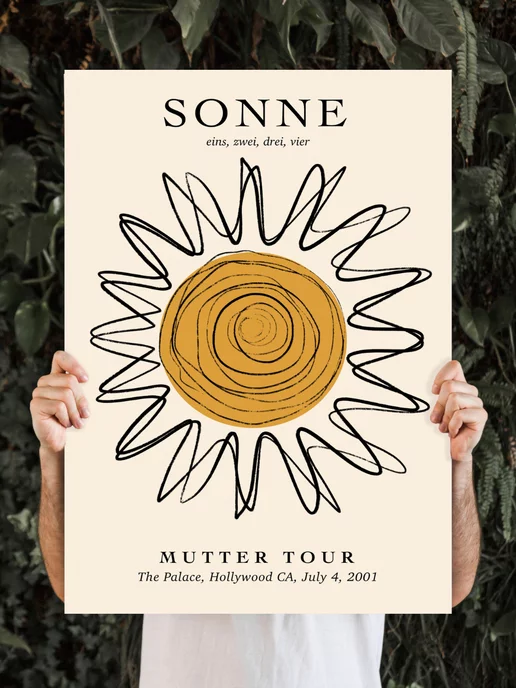 Art For Home Постер эстетика Sonne mutter tour 60х40см